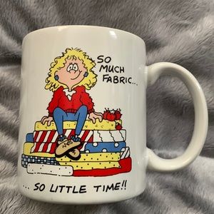 In stitches coffee mug